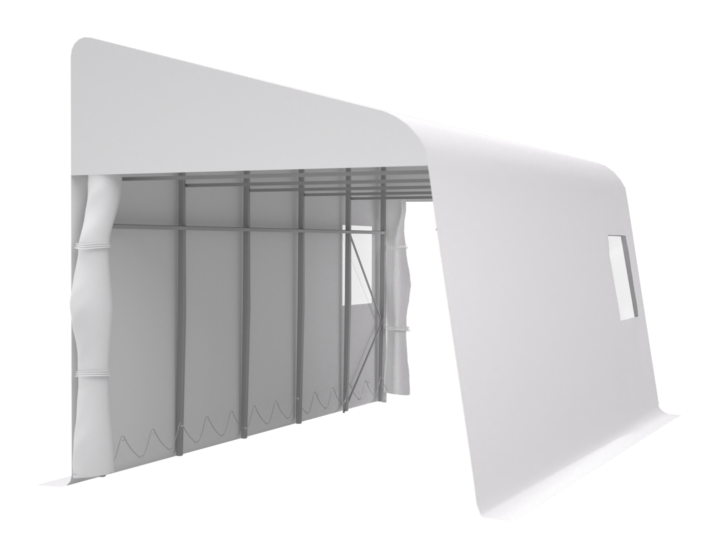 Toiles pour abris monopente