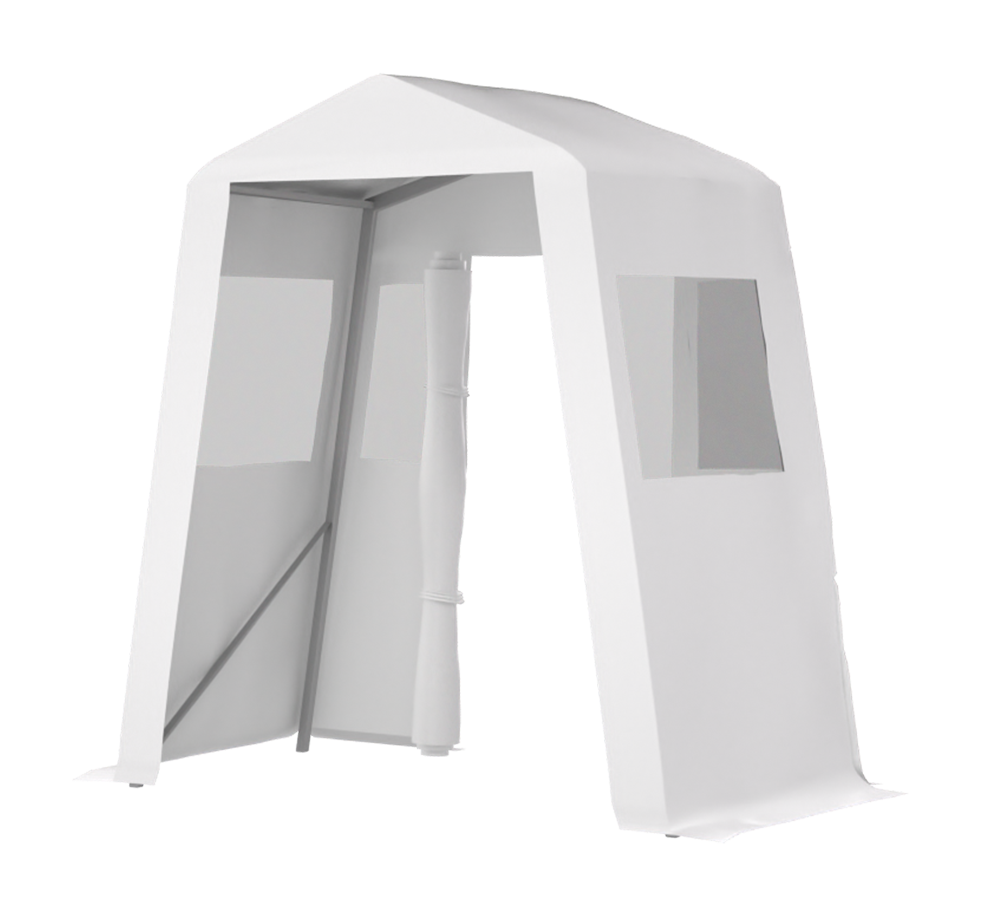 Abri TEMPO Vestibule 08' x 04', 1 Porte, 4 fenêtres