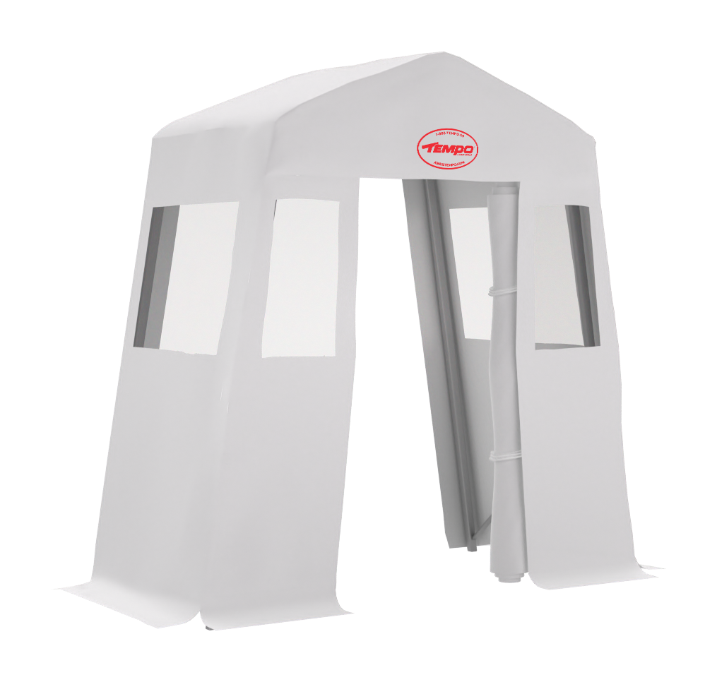 Abri TEMPO Vestibule 08' x 04', 1 Porte, 4 fenêtres