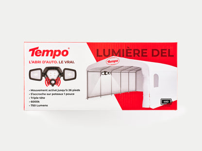 Lumières LED pour abri Tempo
