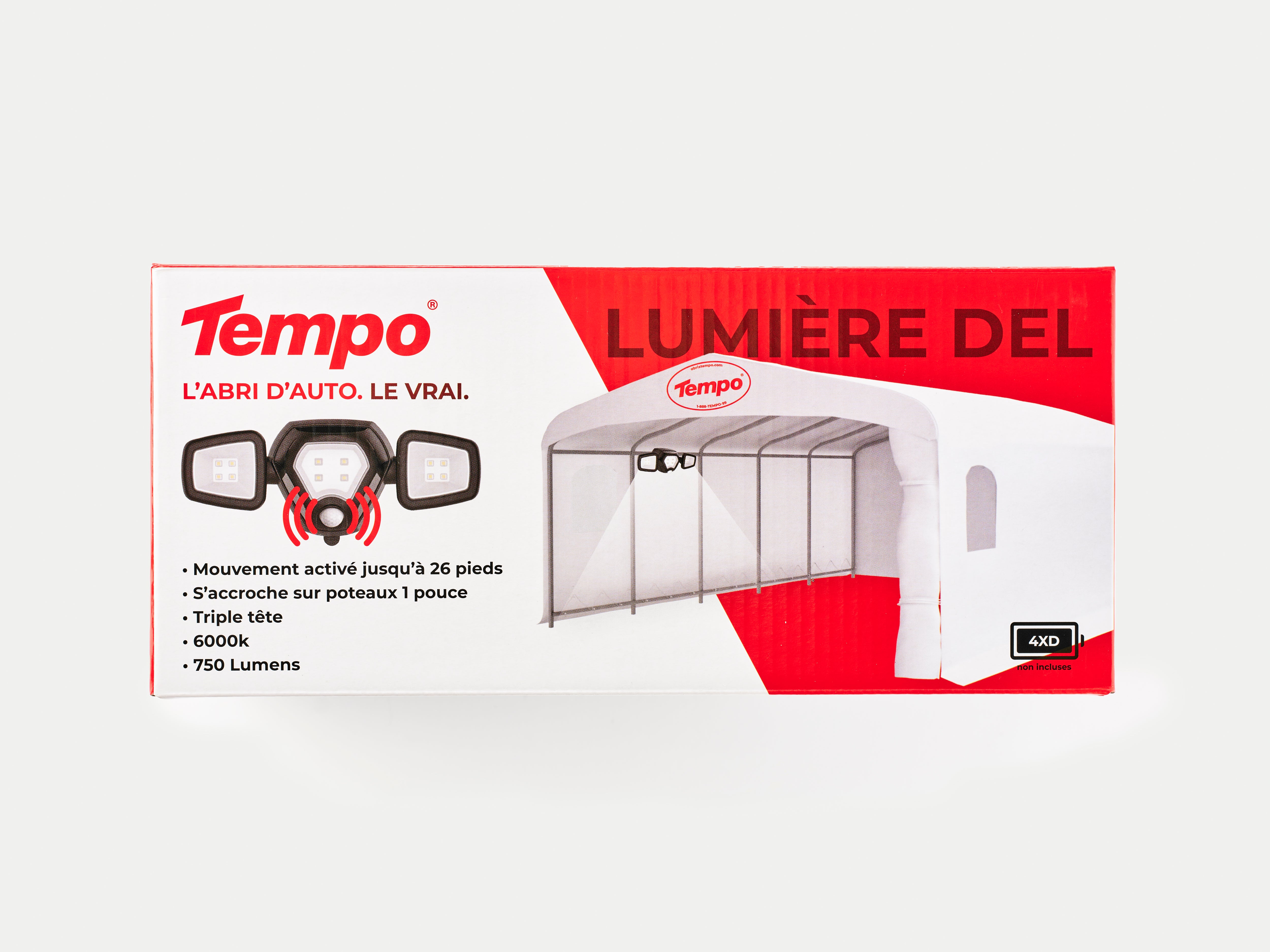 Lumières LED pour abri Tempo